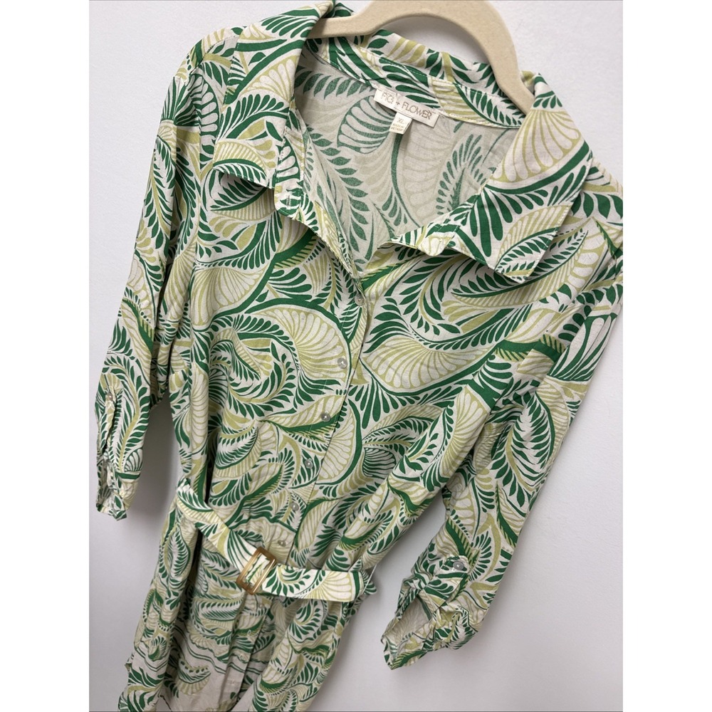 Anthropologie Full Button Belted Shirt Dress